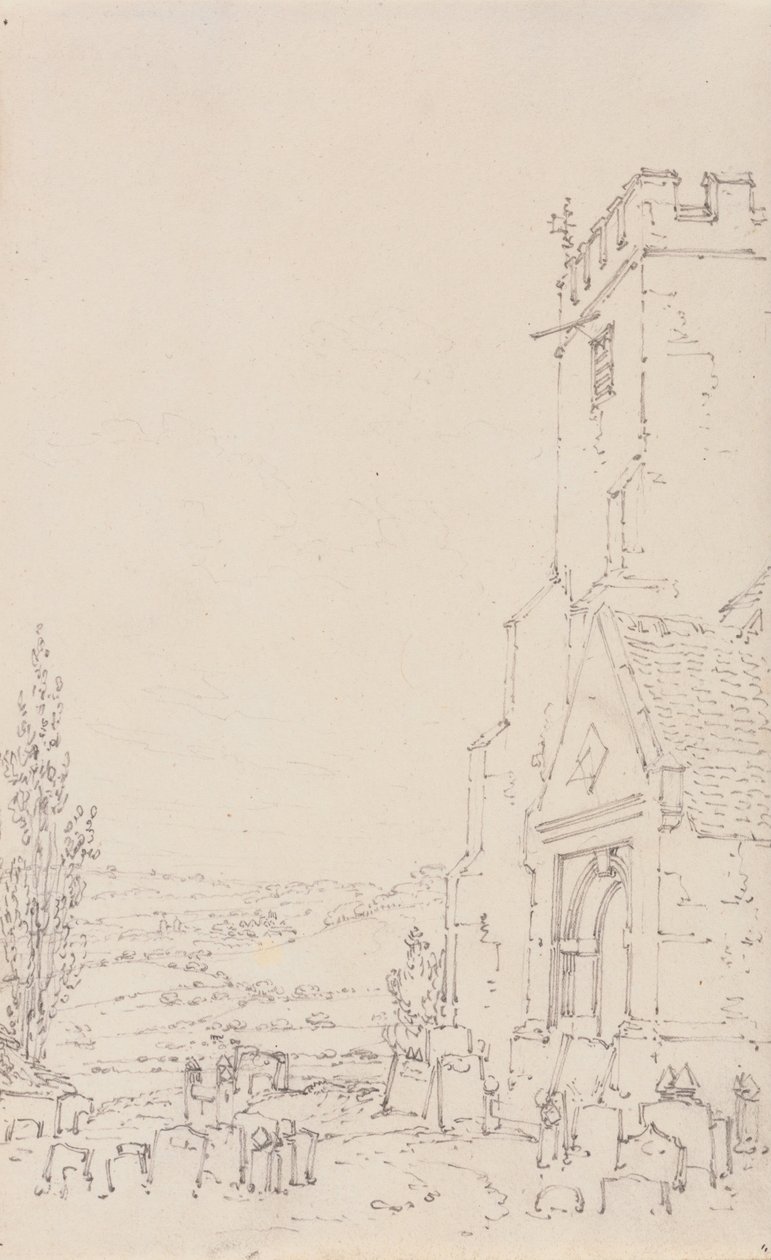 South Porch and Tower of an Unidentified Church av Joseph Mallord William Turner