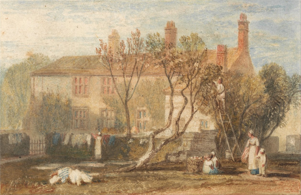 Steeton Manor House, Near Farnley av Joseph Mallord William Turner