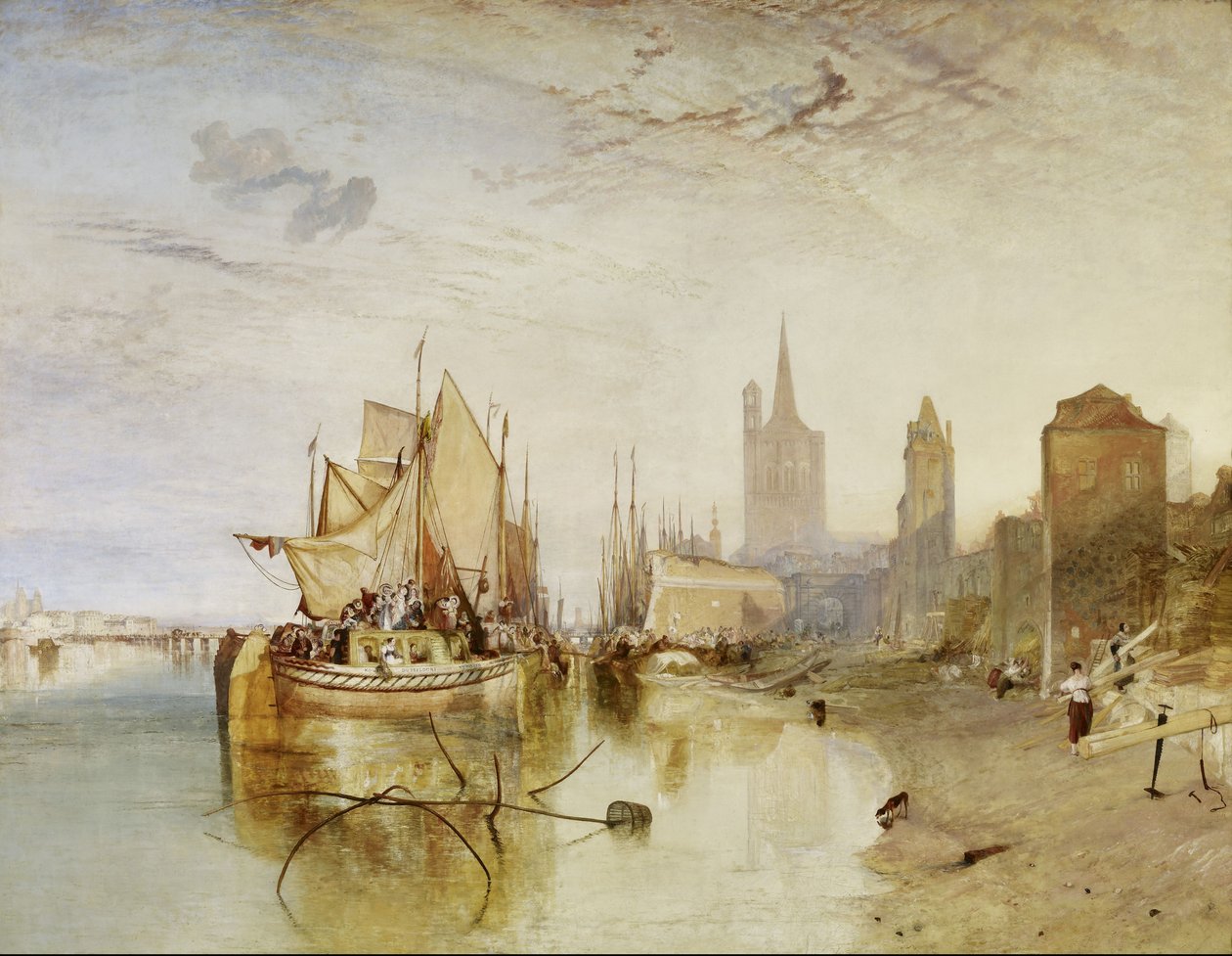 The Arrival of a Packet-Boat, Evening av Joseph Mallord William Turner
