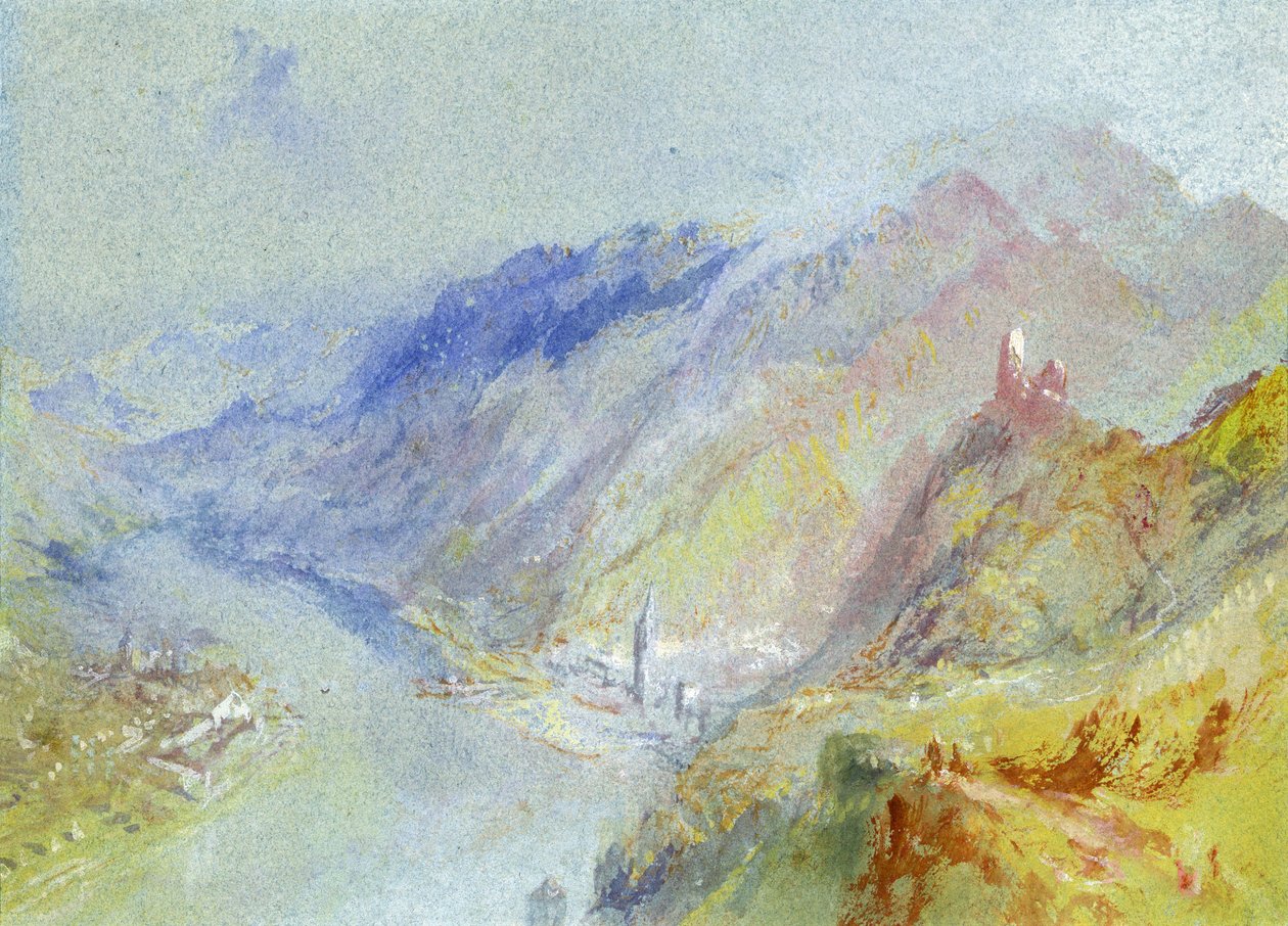 Le Castle o Trausnitz o loʻo vaʻaia Landshut, c.1839 (gouache ma wc)swed av Joseph Mallord William Turner