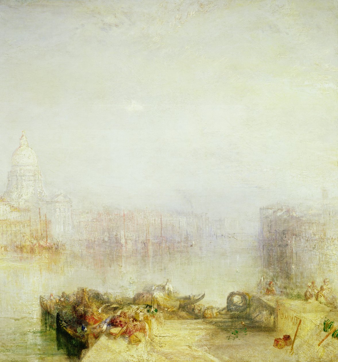 Dogana och Santa Maria della Salute, Venedig, 1843 (detaljer) av Joseph Mallord William Turner