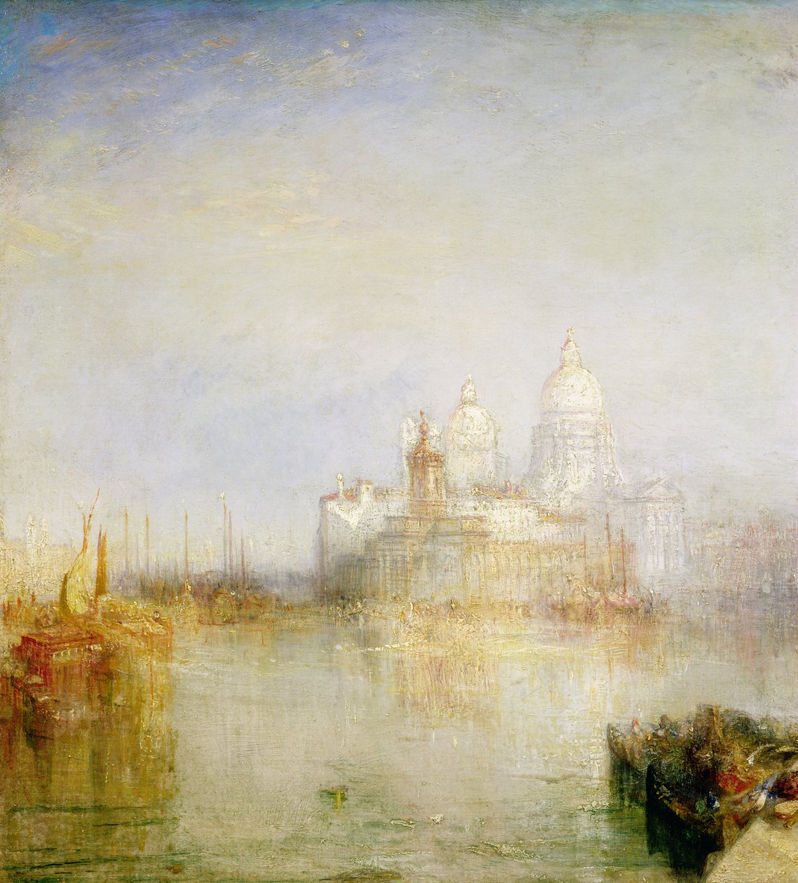 Dogana och Santa Maria della Salute, Venedig, 1843 (detalj) av Joseph Mallord William Turner