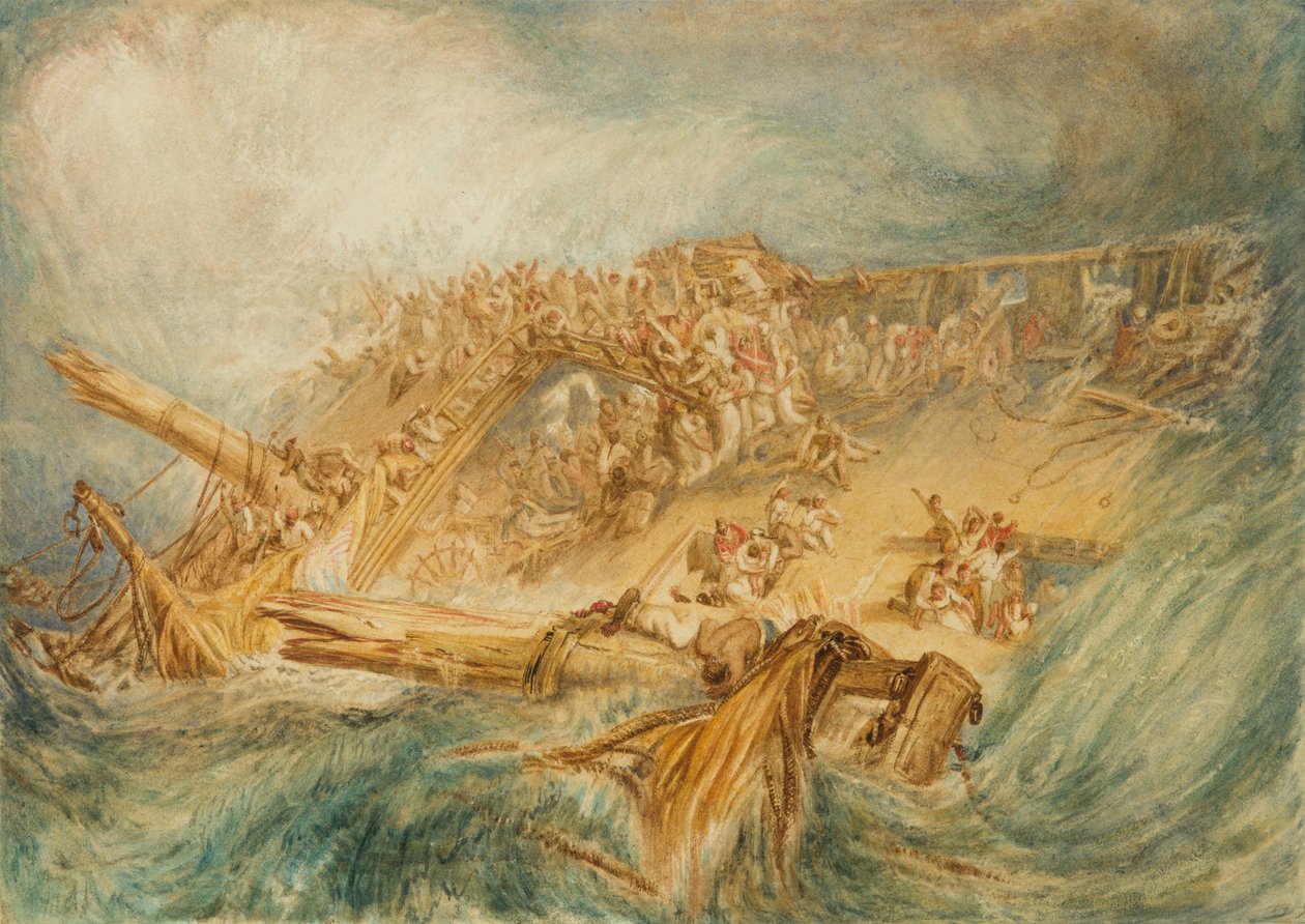 Förlusten av en ostindiefarare, ca 1818 av Joseph Mallord William Turner