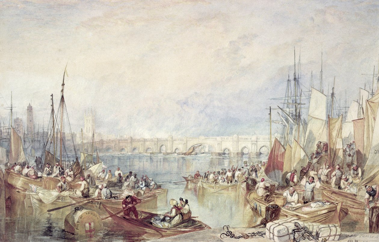 Londons hamn av Joseph Mallord William Turner