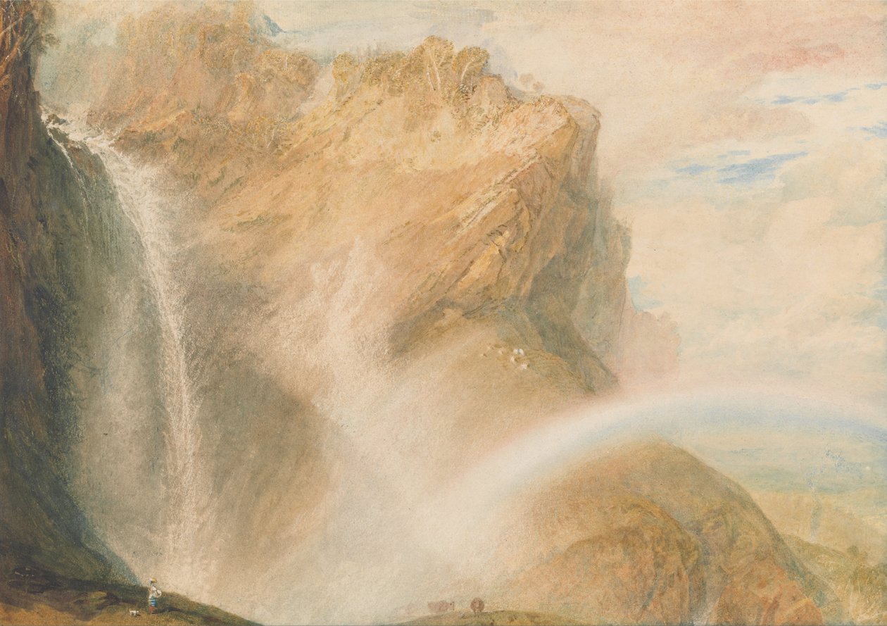 Upper Fall of the Reichenbach- Rainbow av Joseph Mallord William Turner