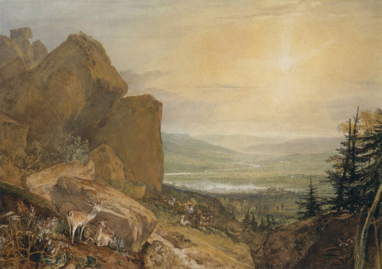 Valley of the Wharfe med Otley i fjärran av Joseph Mallord William Turner