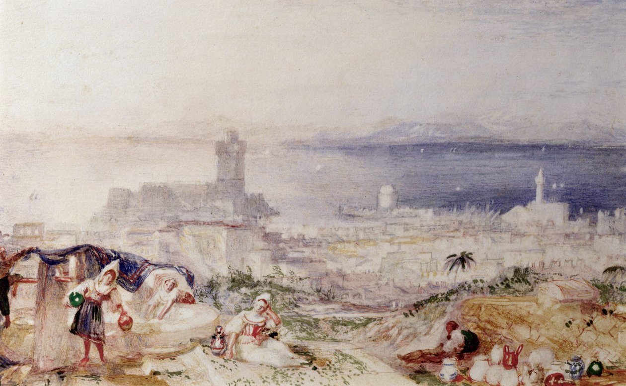 Utsikt över Rhodos av Joseph Mallord William Turner