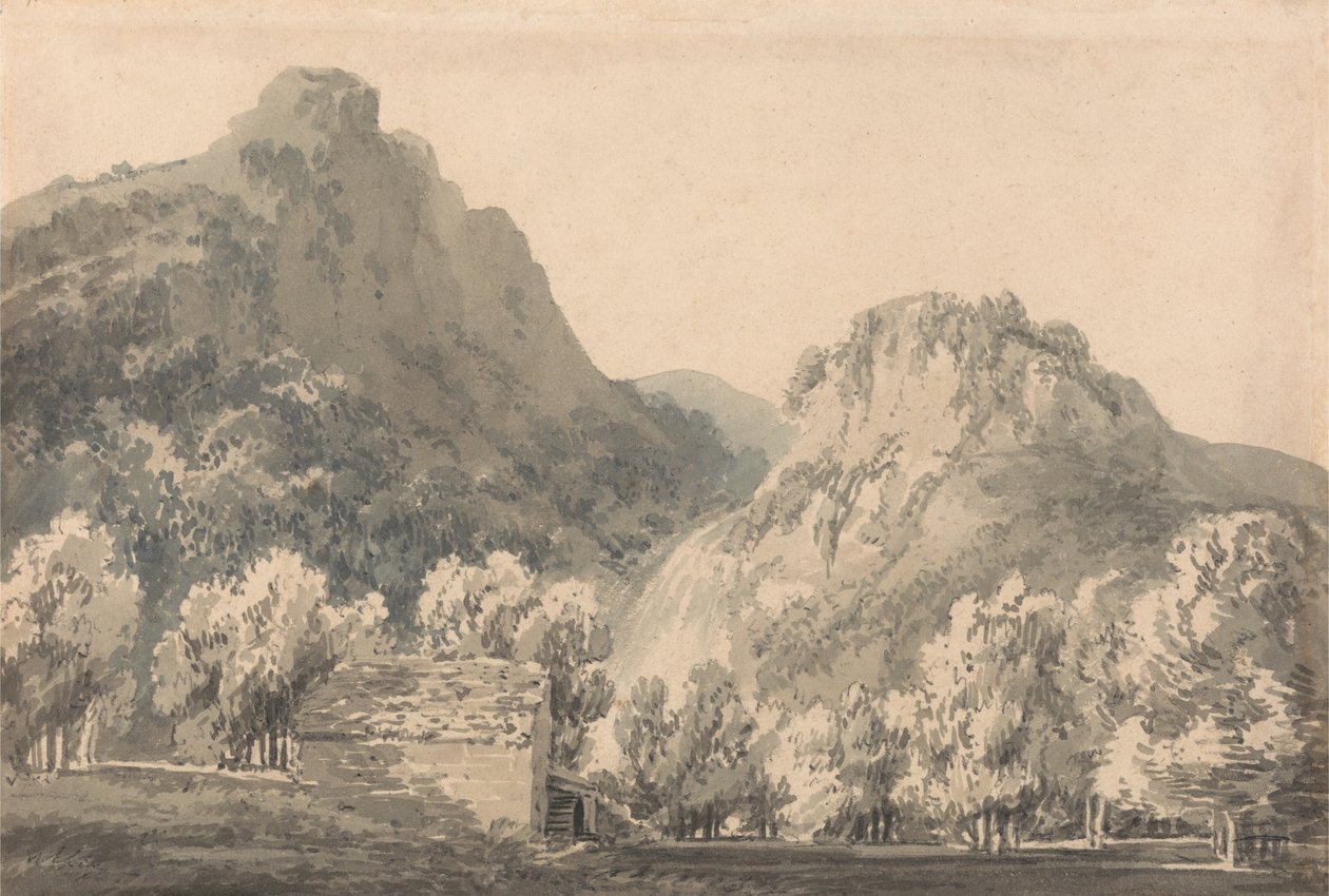 Vattenfallet i Lodore, Cumberland av Joseph Mallord William Turner