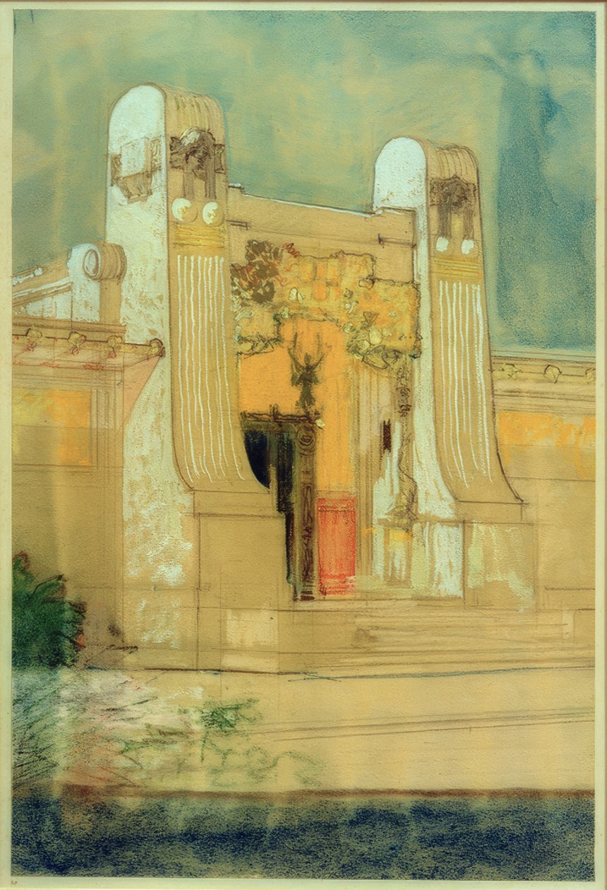 Design för utställningsbyggnaden för Vienna Secession av Joseph Maria Olbrich