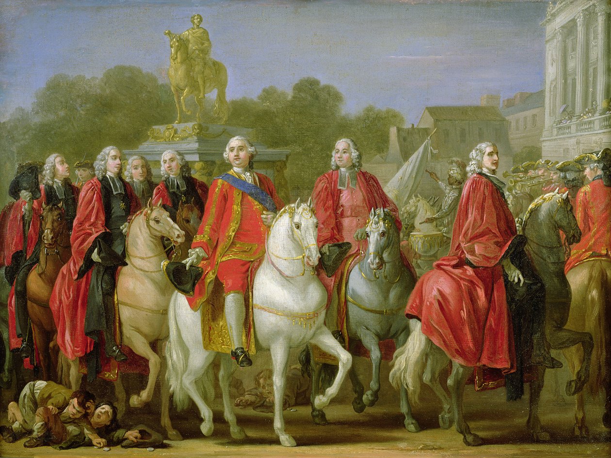 Invigning av Place Louis XV, 20 juni 1763 av Joseph Marie, the Elder Vien