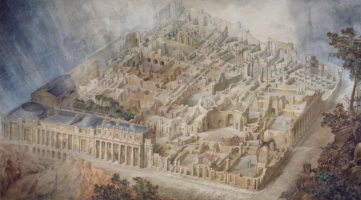 Bank of England som ruin, 1830 av Joseph Michael Gandy