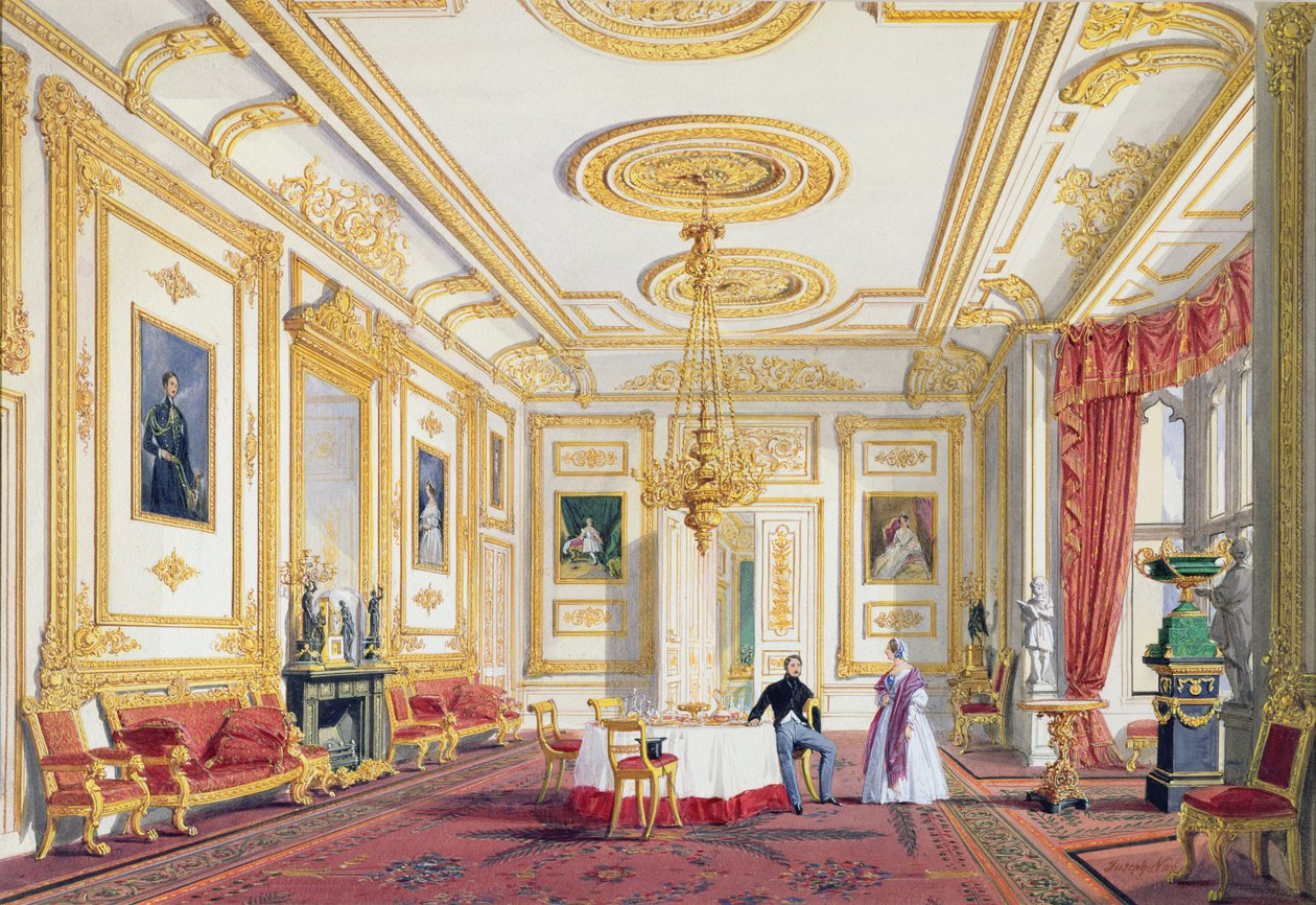 The White Drawing Room på Windsor Castle av Joseph Nash