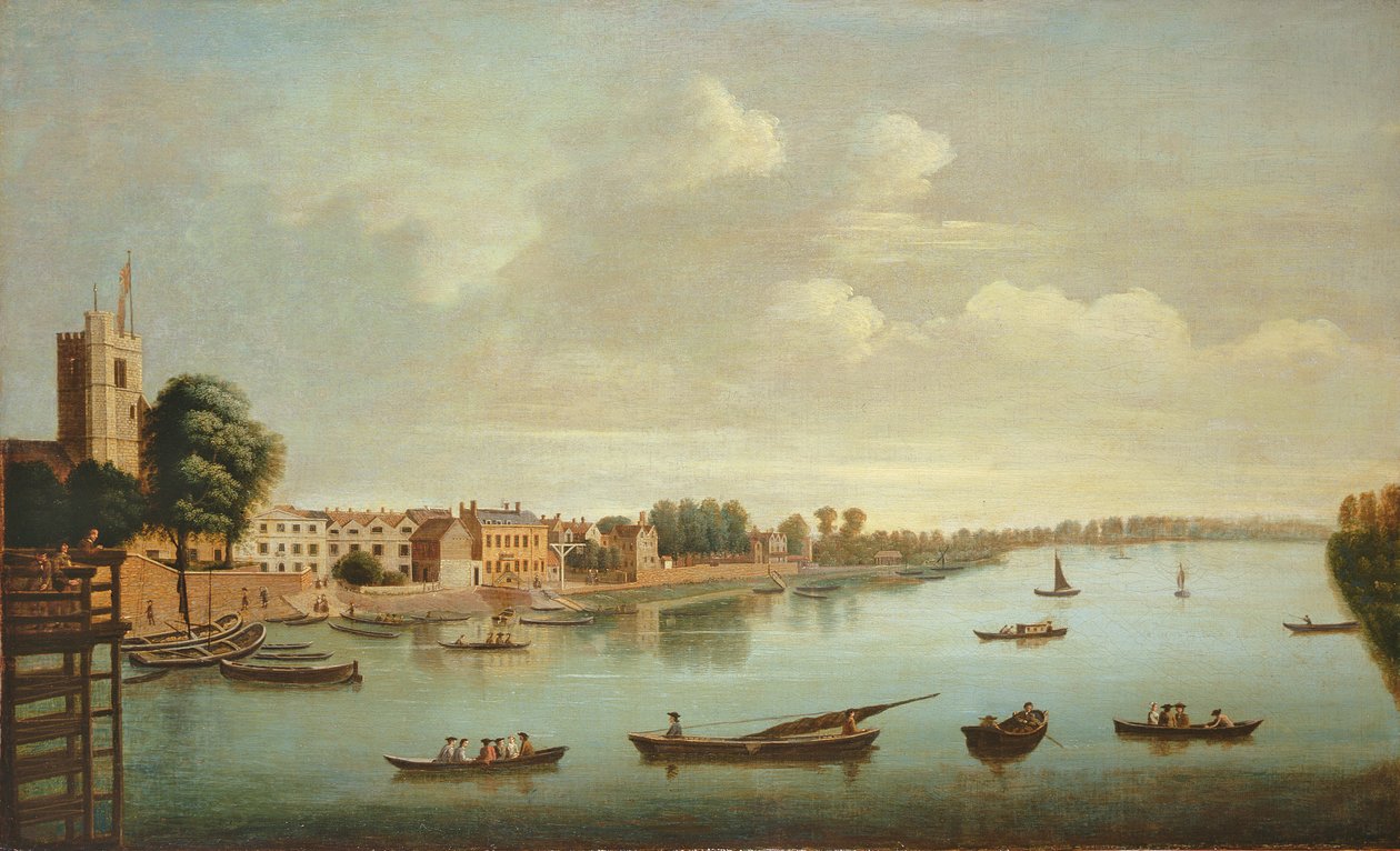 Utsikt över Themsen från Putney Bridge av Joseph Nichols