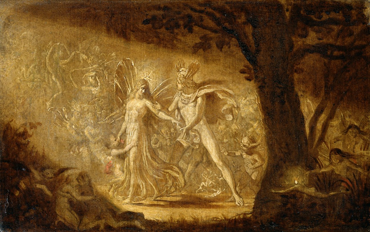 Studie för The Quarrel of Oberon and Titania, c.1849 (se även 68757) av Joseph Noel Paton