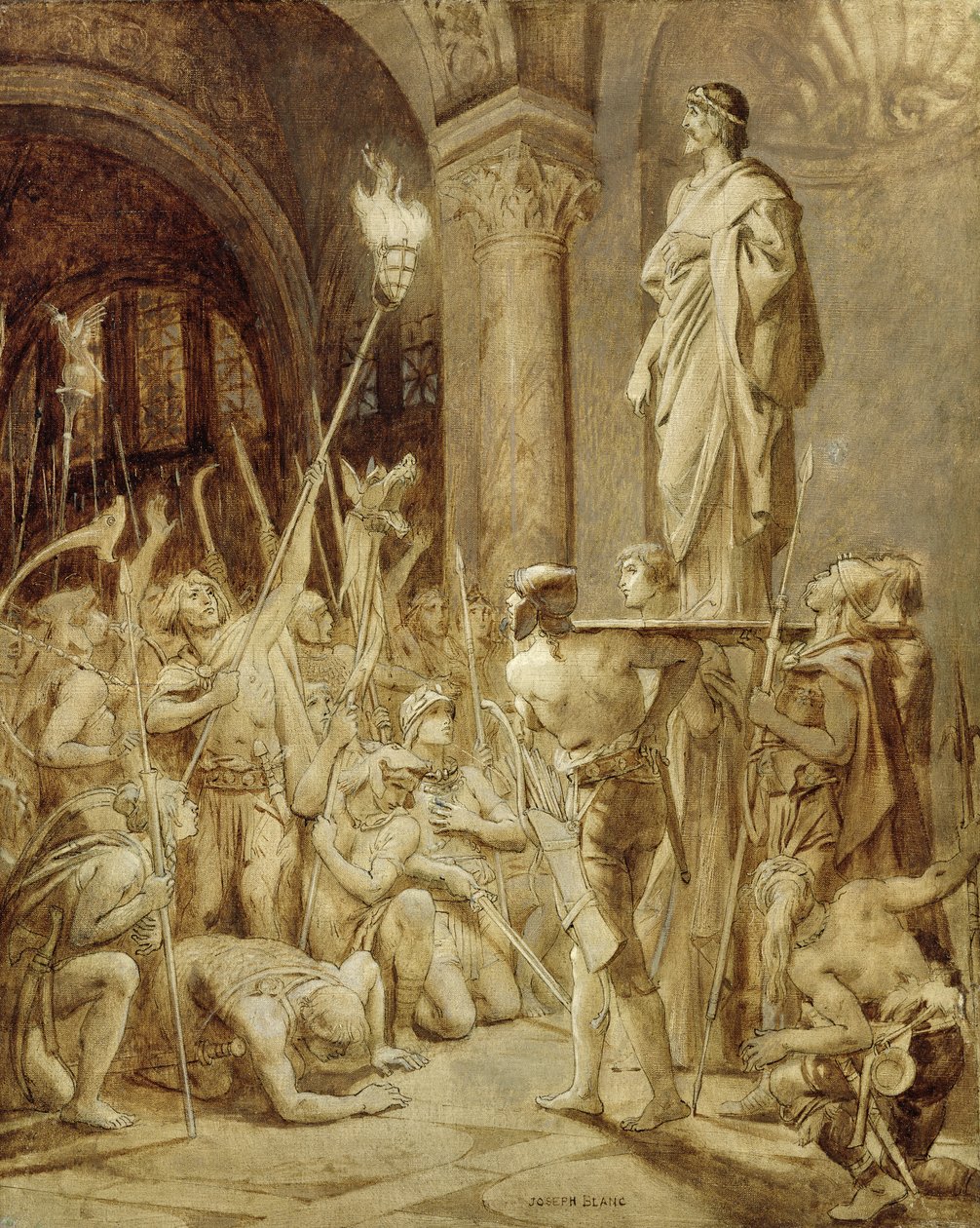 Clovis (465-511) Bär på sin sköld av Joseph Paul Blanc