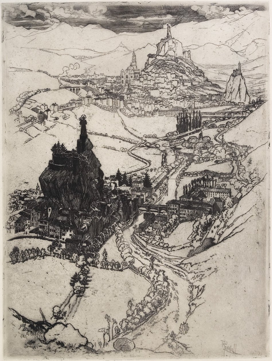 Le Puy, tredje tavlan, 1894 av Joseph Pennell