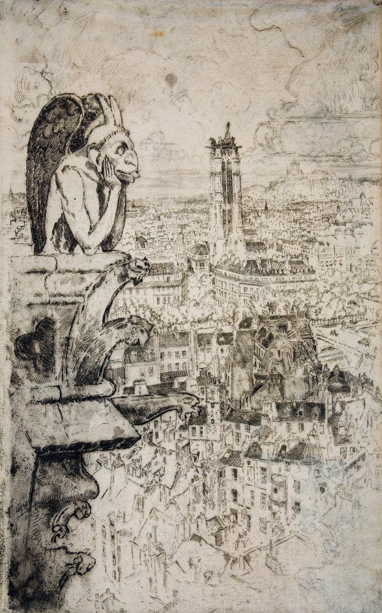 Paris från Notre-Dame av Joseph Pennell