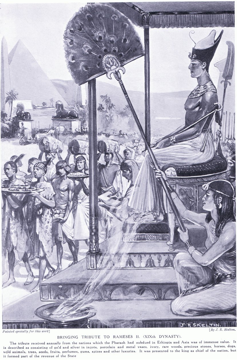Hyllning till Ramses II (XIX dynastin), ca 1920. av Joseph Ratcliffe Skelton