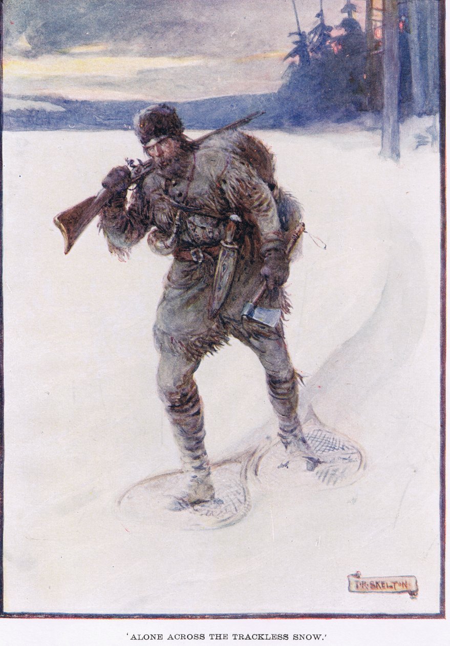 La Salle ensam över den spårlösa snön av Joseph Ratcliffe Skelton