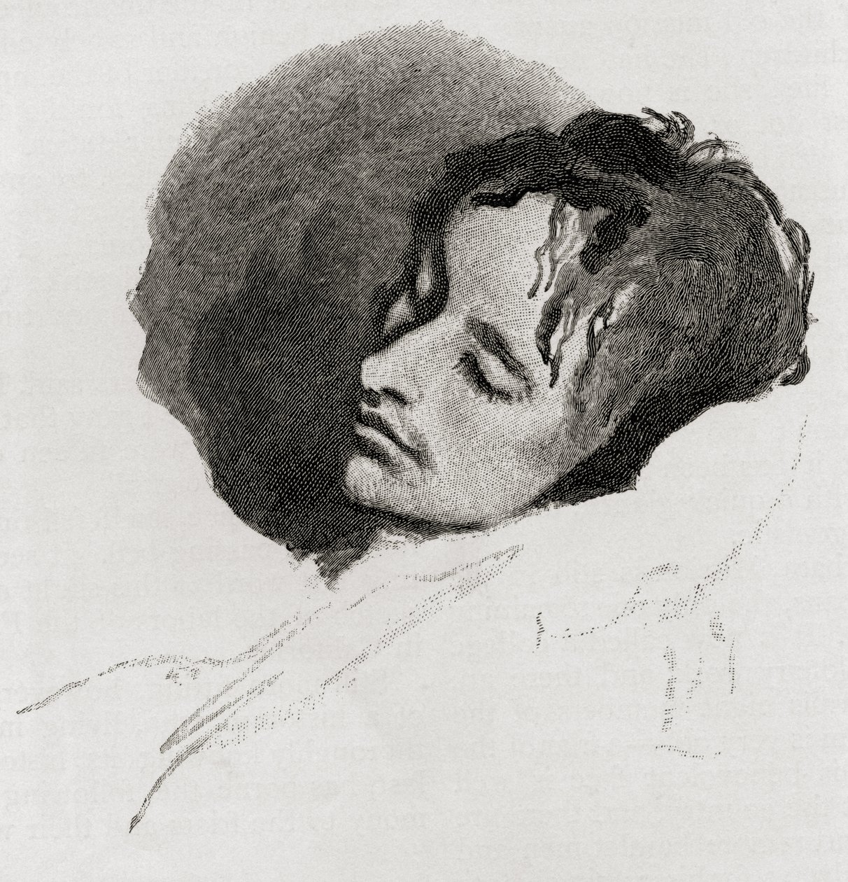 John Keats in his Last Illness, från "The Century Illustrated Monthly Magazine", maj till oktober, 1883 av Joseph Severn