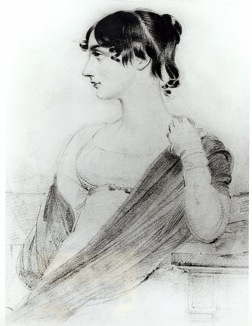 Porträtt av Maria Edgeworth (1767-1849) av Joseph Slater