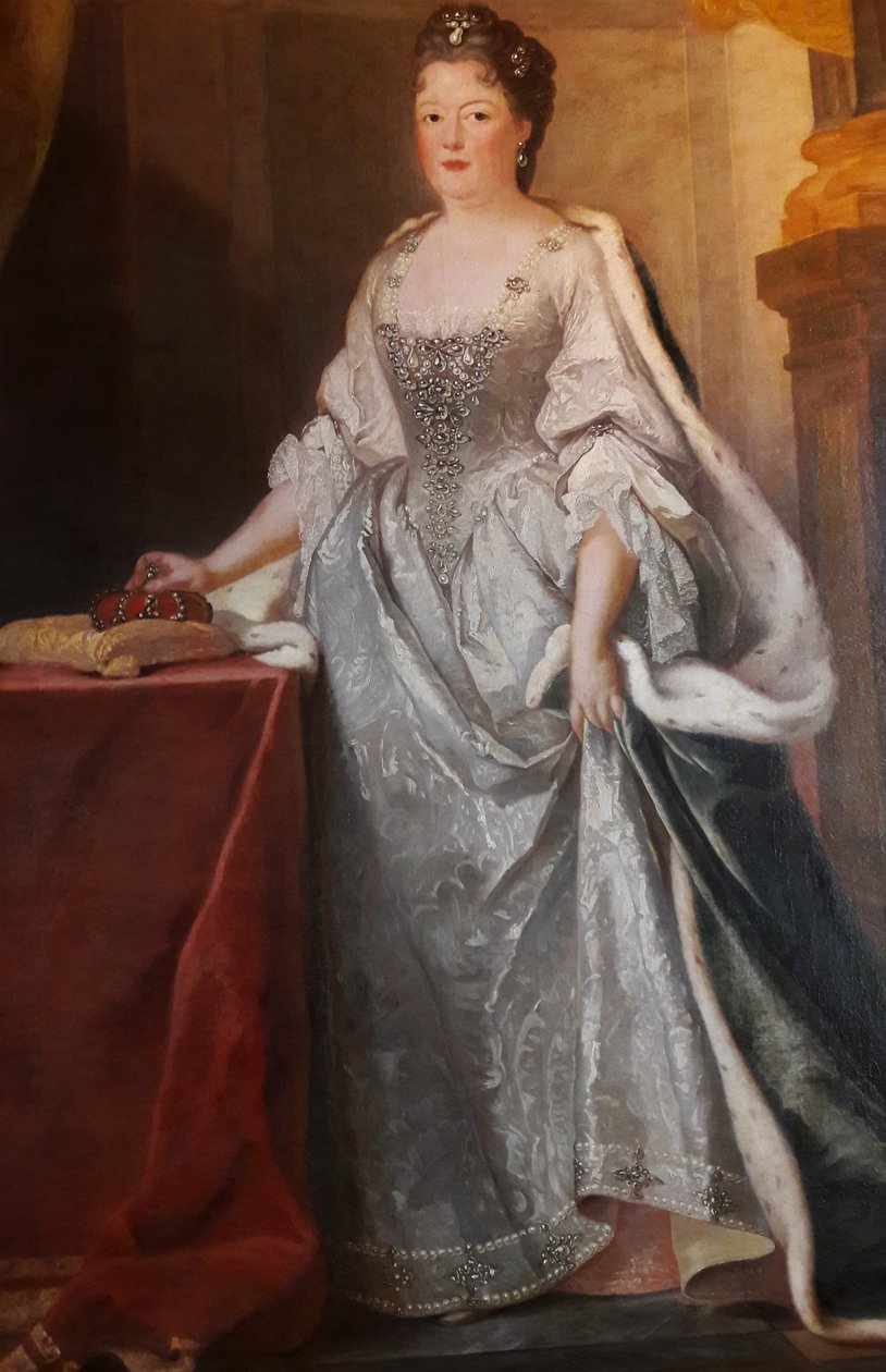 Porträtt av Therese Kunigunde av Polen med en krona av Joseph Vivien