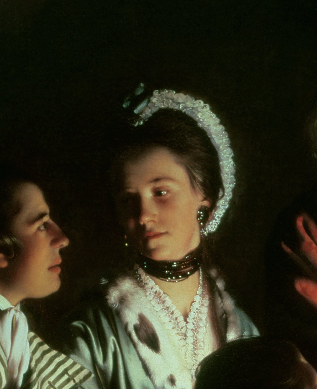 Ett experiment på en fågel i luftpumpen, 1768 (detalj av 5872) av Joseph Wright of Derby