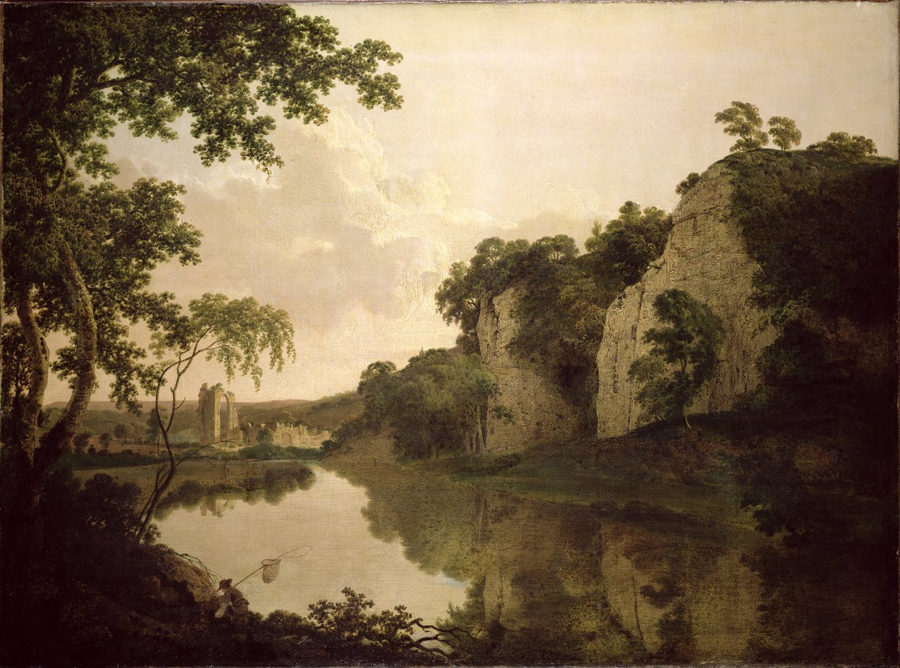 Landskap med Dale Abbey av Joseph Wright of Derby