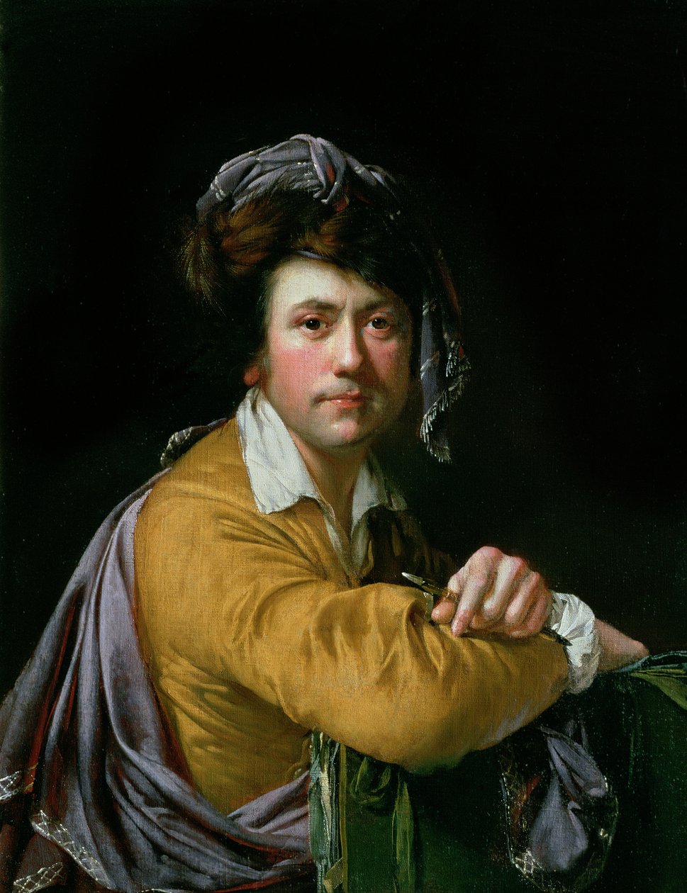 Självporträtt vid cirka fyrtio års ålder, ca 1772-3 av Joseph Wright of Derby