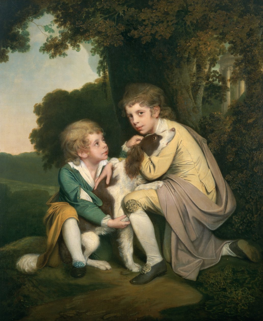 Thomas och Joseph Pickford som barn, c.1777-9 av Joseph Wright of Derby