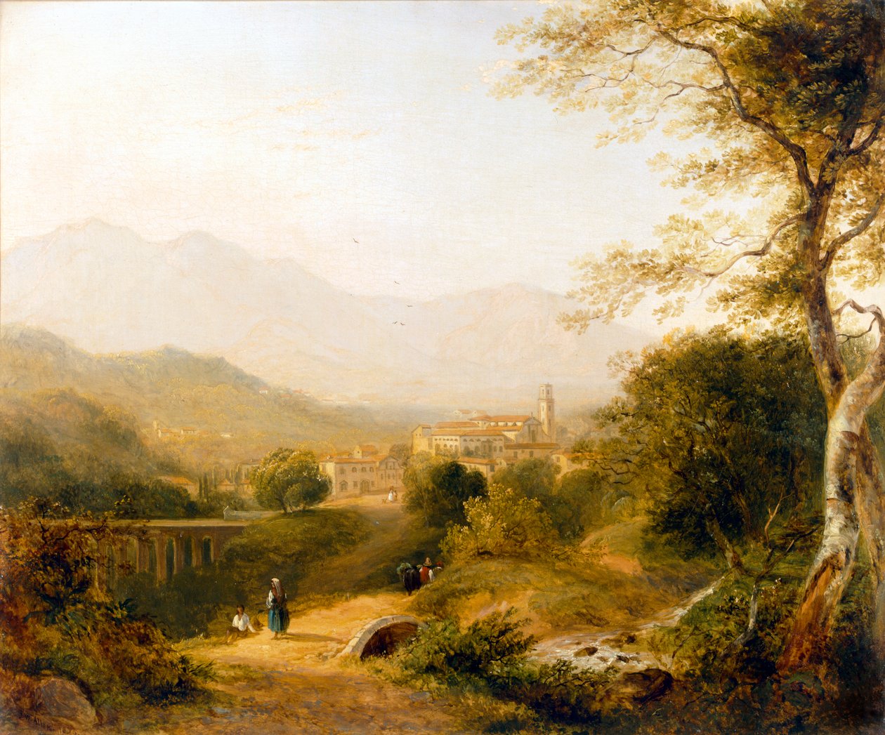 Italienskt landskap av Joseph William Allen