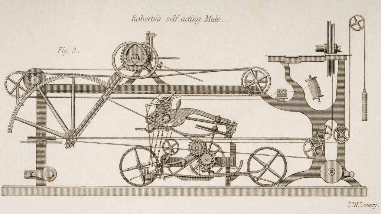 Roberts självgående mulåsna, ca 1830 av Joseph Wilson Lowry