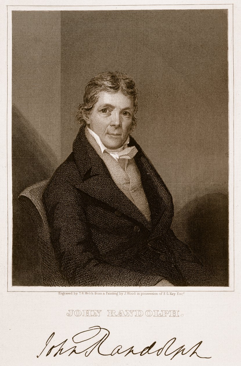 John Randolph (1773-1833) graverad av Thomas B. Welch (1814-74) av Joseph Wood