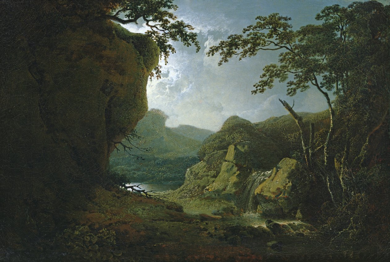 Dovedale i månsken av Joseph Wright of Derby