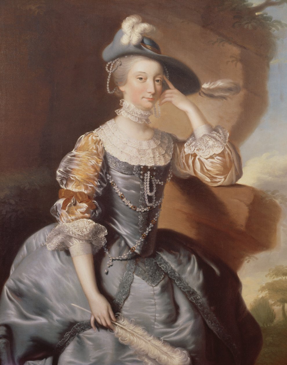Porträtt av fru Anne Carver av Joseph Wright of Derby