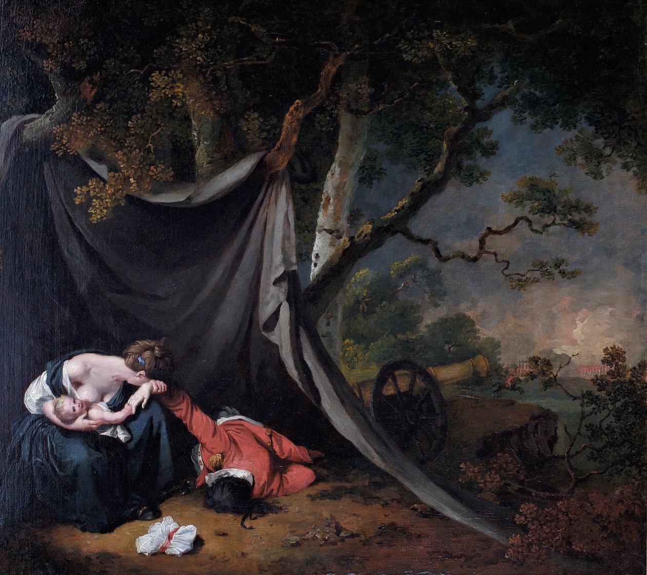 Den döda soldaten, ca 1789 av Joseph Wright of Derby