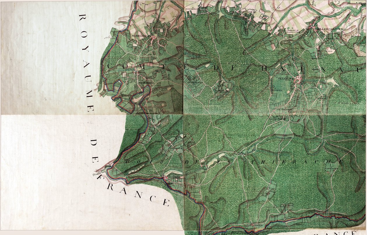 Map of Seloigne - Seloignes, Belgium av Joseph de Ferraris