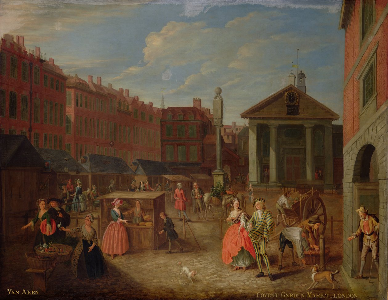 Utsikt över Covent Garden (se 145738 för par) av Joseph van Aken