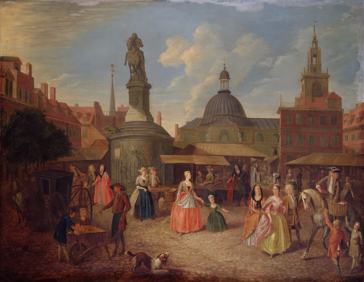 View of Stocks Market, City of London (se 145739 för par) av Joseph van Aken