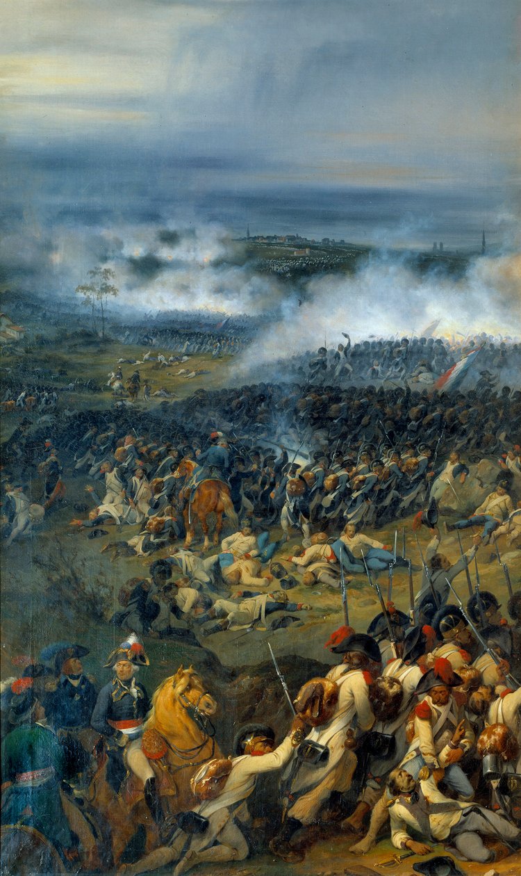 Revolutionära krig: "" Slaget vid Anderlecht den 13 november av Joseph Louis Hippolyte Bellange