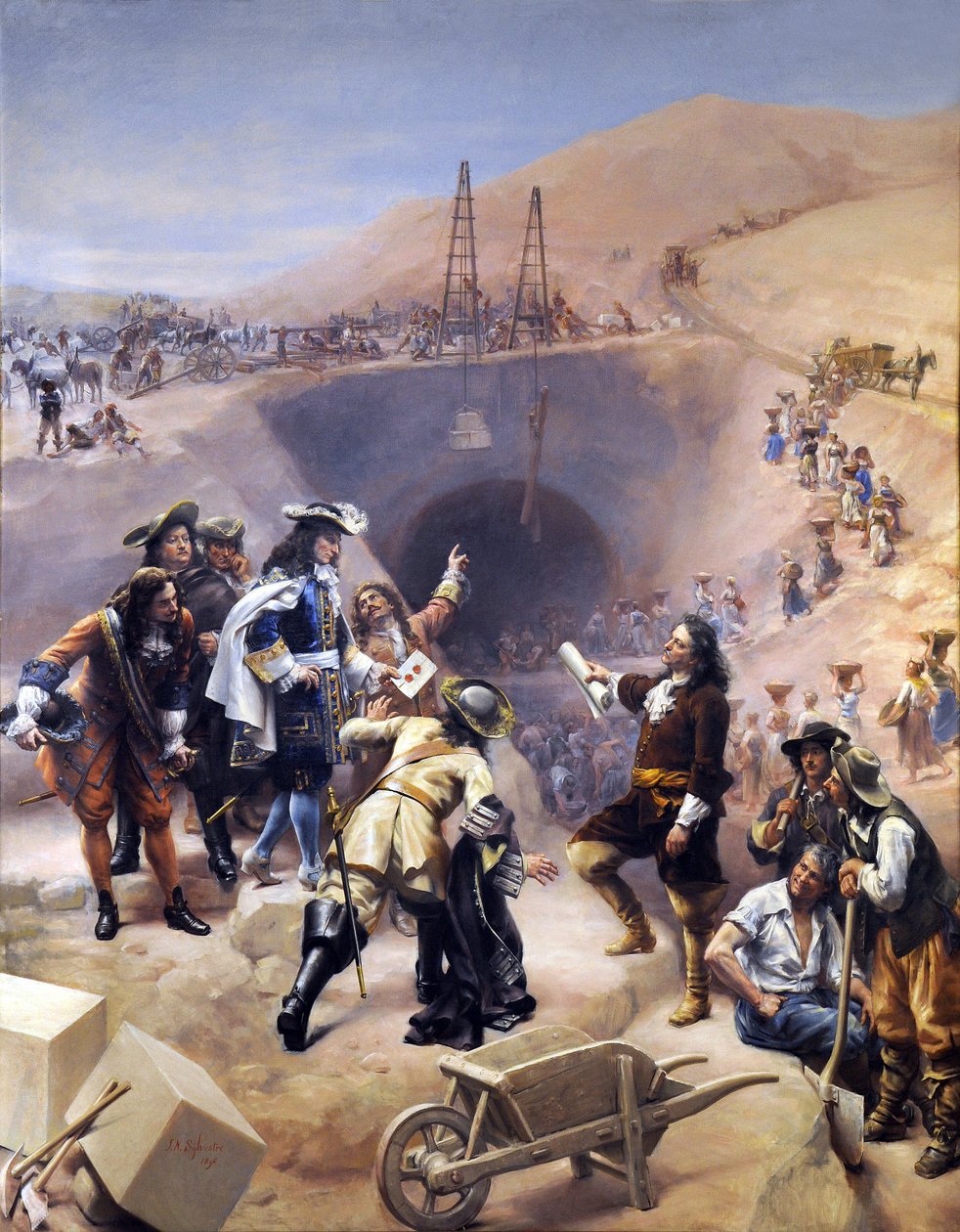 Byggarbetsplatsen för Canal du Midi av Joseph Noel Sylvestre