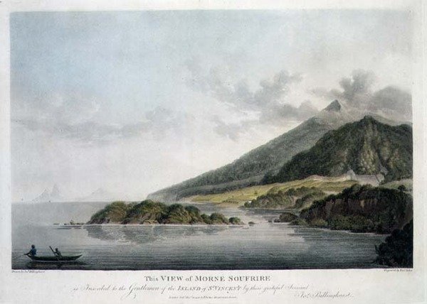 Vy över Morne Soufrire på ön St. Vincent, graverad och pub. av Francis Jukes (1747-1812) av Joseph (after) Billinghurst