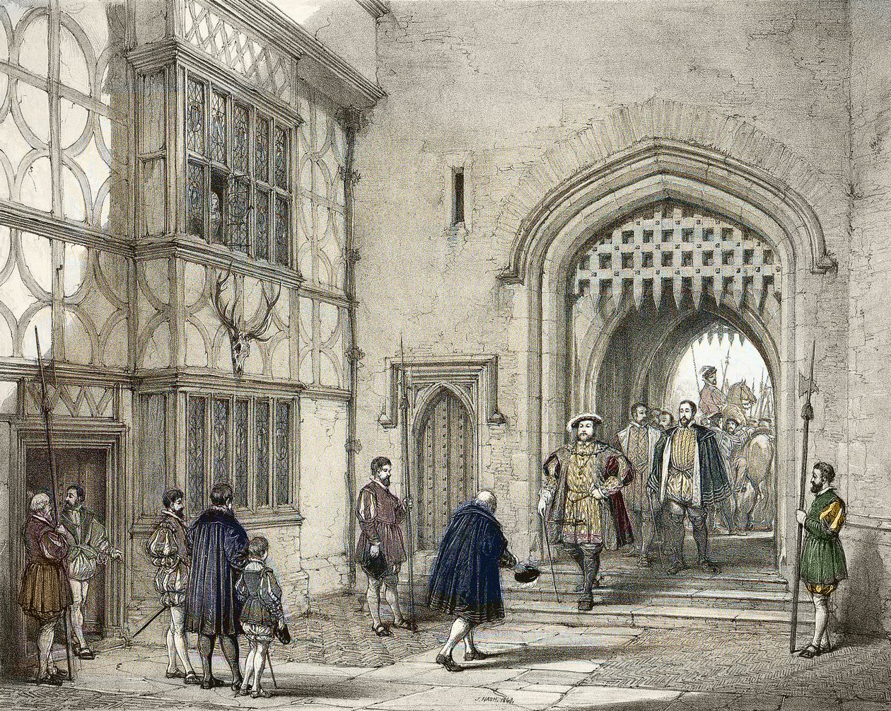 Henry VIII (1491-1547) på Hever Castle i Kent, efter Joseph Nash (1809-1878) av Joseph (after) Nash