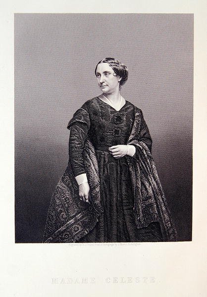 Madame Celeste, från "The Drawing Room Portrait Gallery of Eminent Personages" av Joseph (after) Norris