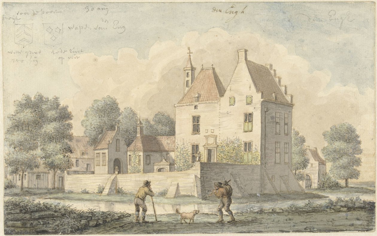 Castle De Eng nära Vleuten av Joseph Adolf Schmetterling