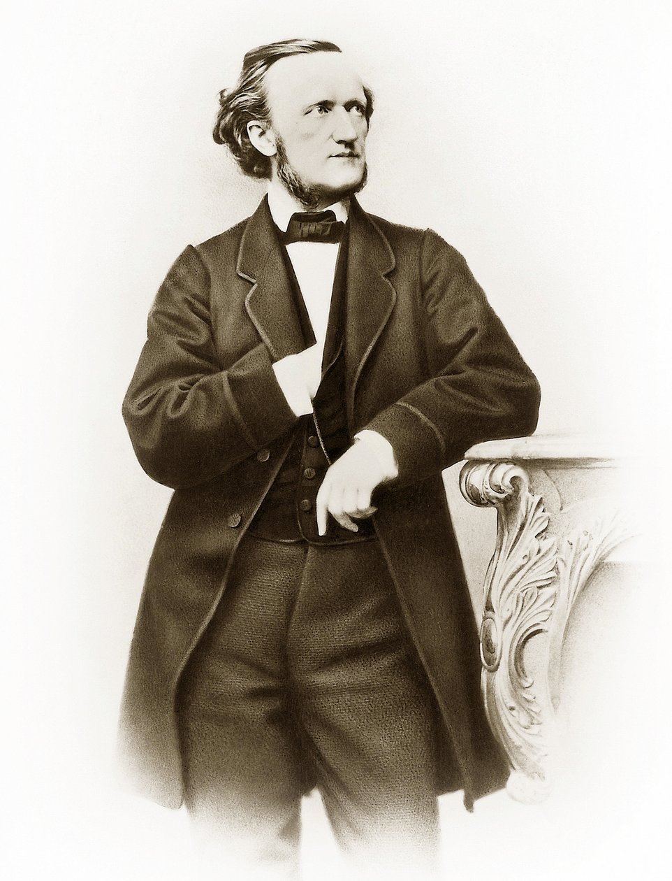 Porträtt av Richard Wagner (1813-1883), tysk kompositör foto av Joseph Albert (1825-1886) av Joseph Albert