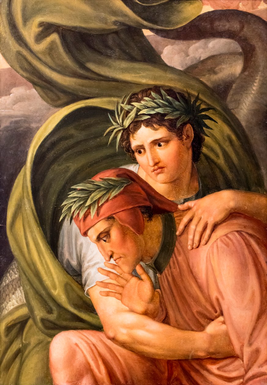 Dante och Vergilius på Geryons rygg av Joseph Anton Koch