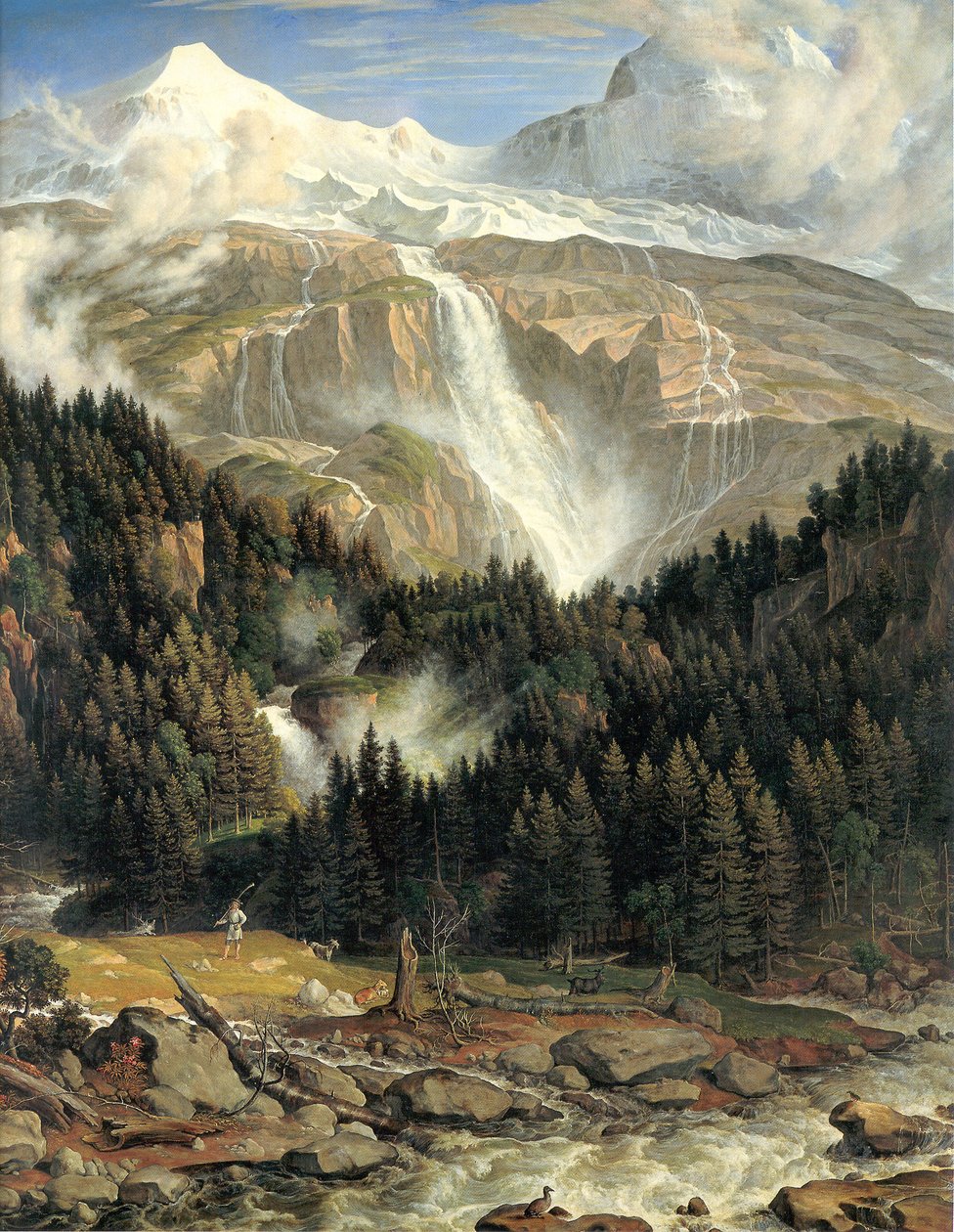 Schmadribach-vattenfallet av Joseph Anton Koch