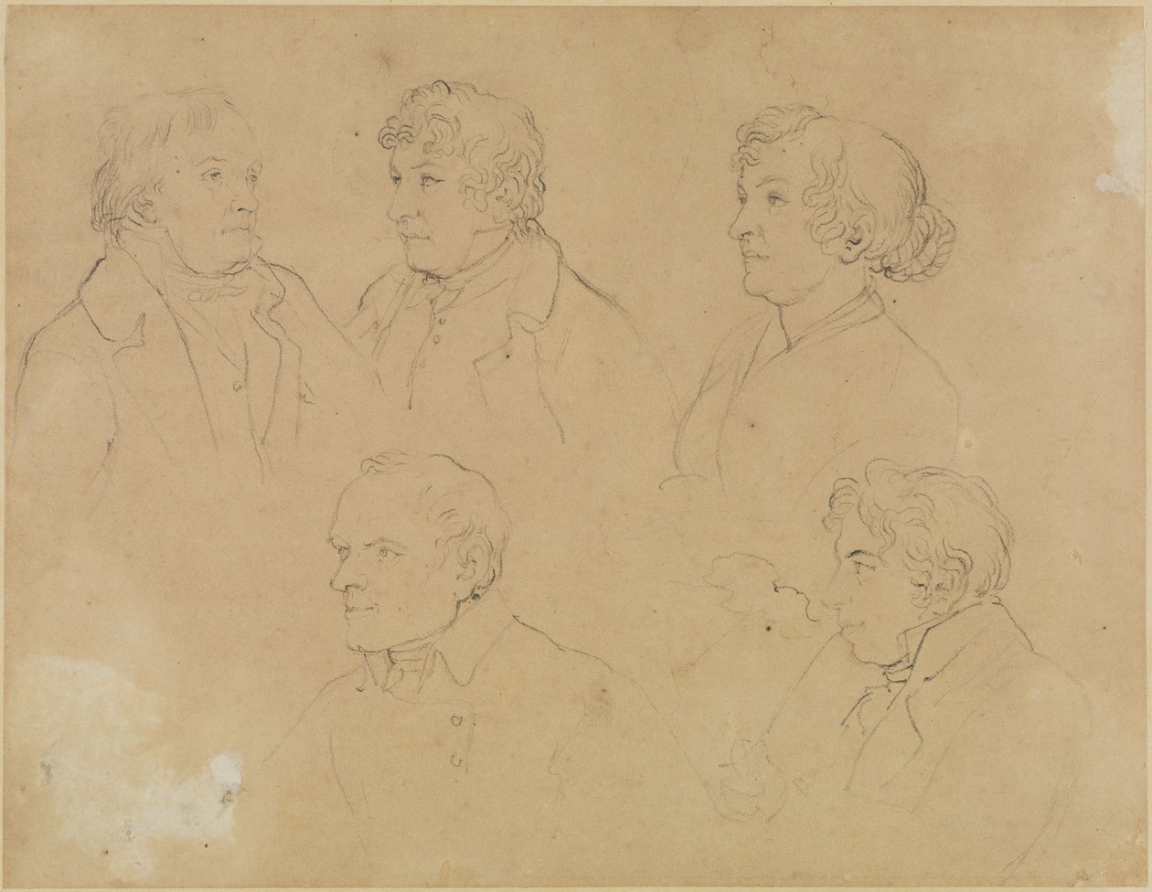 Fem porträtt av Joseph Anton Koch