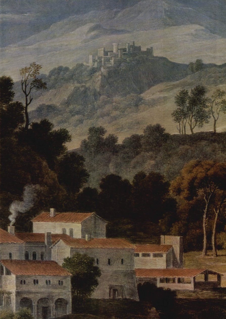 Tyska: Das Kloster San Francesco im Sabinergebirge bei Rom Klostret San Francesco di Civitella i Sabinerbergen av Joseph Anton Koch